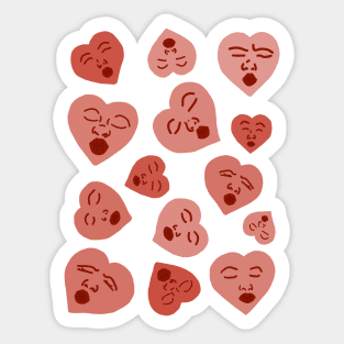 Kissing Hearts Sticker